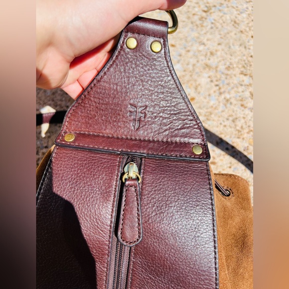 Frye Clara Fringe Leather Suede backpack - Picture 5 of 7
